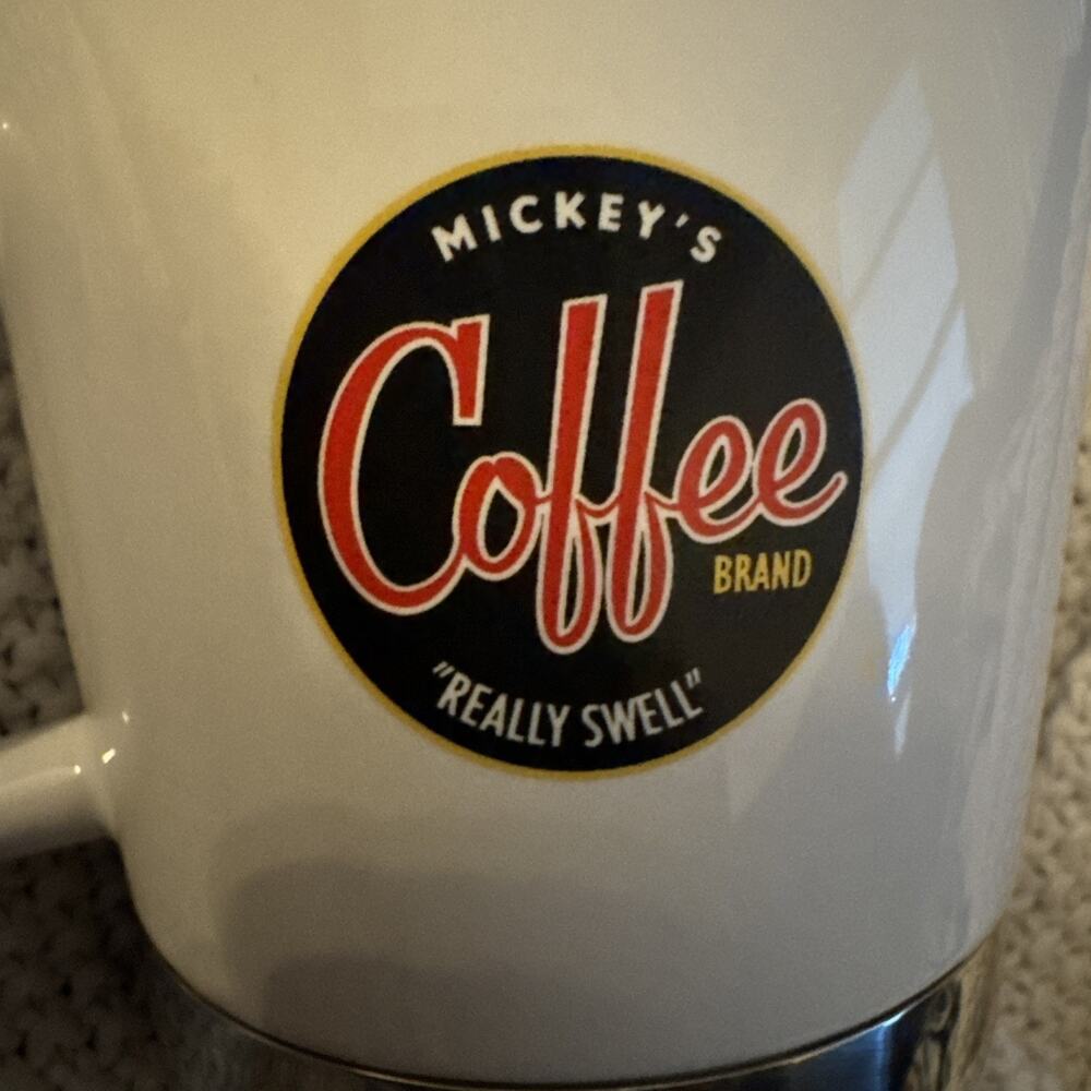 Mickey's "Really Swell" Coffee Mug Disney Theme Perks Minnie Mouse Rare - Picture 3 of 6